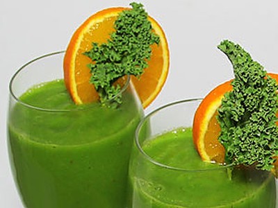 Rezept für Green Smoothie: Grünkohl, Orange