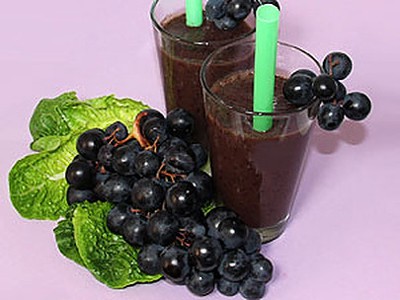 Smoothie Rezept: Blattsalat und Trauben