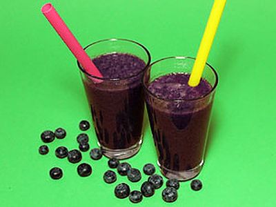 Wildkraut Heidelbeer Smoothie für Kinder